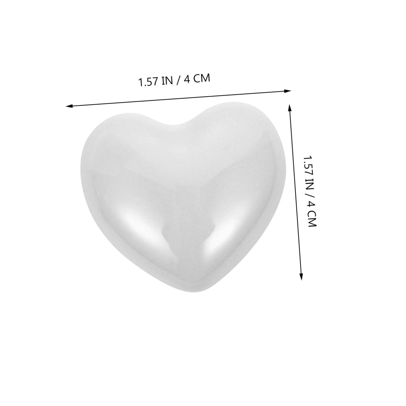 ORFOFE Pomelli a Cuore in Ceramica Bianca per Cassetto, 10 Pezzi | Lega di Zinco, Finitura Elegante e Moderna, per Armadio e Cassettiera, Decorativi per Casa