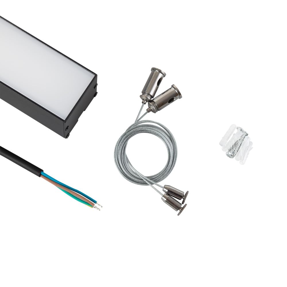 Luminaria Lineal LED Philips 2835 60Cm 20W 2700ºK IP40 Acabado Negro [1916-NSLNL600MM-P-WW] | Greenice