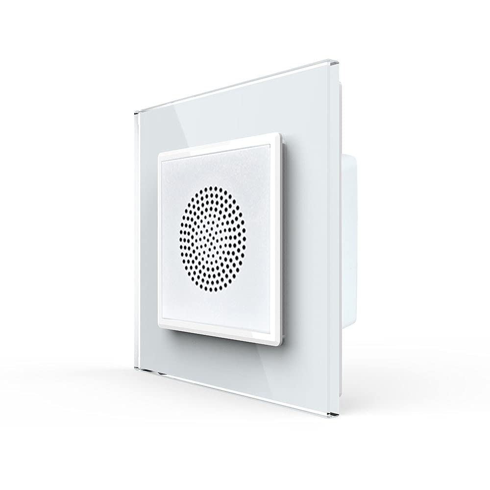 Luxus-Time Livolo Bluetooth Lautsprecher Einbaulautsprecher Box für Unterputz inkl. Glasrahmen Weiß