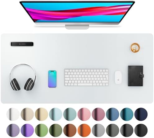 Aothia Leather Desk Pad Protector, Mouse Pad, Office Desk Mat, No...