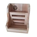 【Simple à utiliser】 La hauteur peut être ajustée librement, sans outils, et l'installation est pratique. Hay Feeder est facile à utiliser et peut être posé au sol ou fixé sur la cage avec des vis.