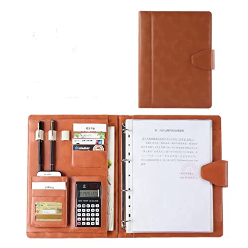 Classeur en cuir marron A4 cadeau chic pour homme d'affaires