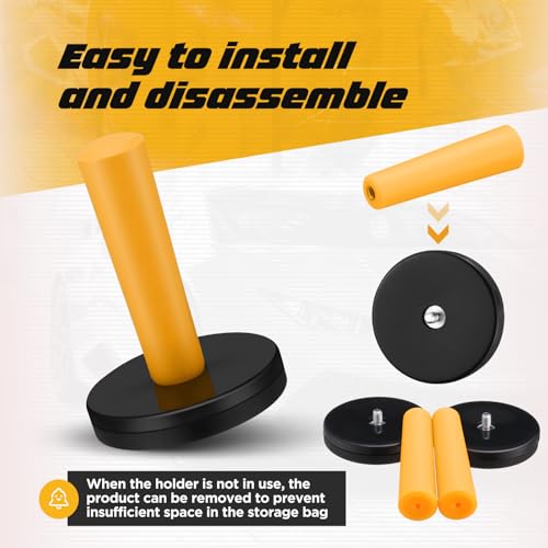 Image of 16 Pcs Yellow Car Vinyl Wrap Magnets Holder Tool Kits for Car Wrapping and Crafts Sign Making Window Tint Tools Magnets