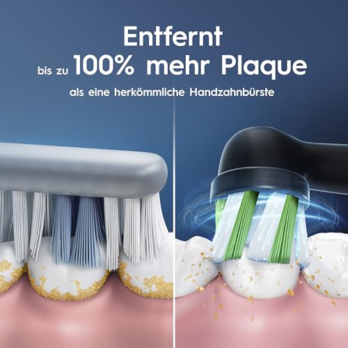 Oral-B Pro Series 1 Elektrische Zahnbürste/Electric Toothbrush, 1 Aufsteckbürste, 3 Putzmodi und Drucksensor für Zahnpflege, Reiseetui, Designed by Braun, black 5