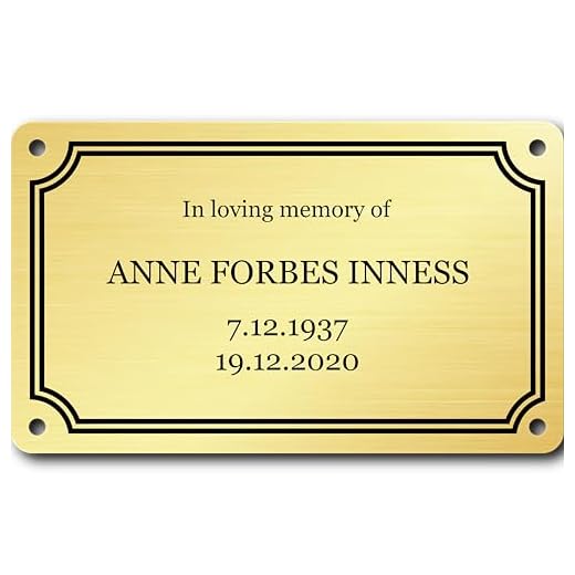 Personalised Solid Brass Memorial Plaque – Engraved Tribute for Benches, Graves, Pets, House Signs & Coffins | Weatherproof CNC Milled Brass Plaque | Custom Text & Names