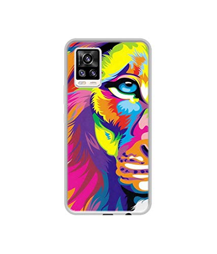 Image of Lion Design Printed Silicon Soft TPU Back Case Cover for Vivo V20