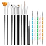 【Facile à nettoyer】 Les poils de notre pinceau manucure sont faciles à nettoyer et conservent leur forme et leur fonction même après une utilisation répétée