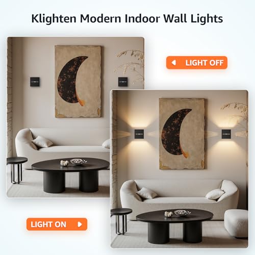 Aplique pared interior Klighten de diseño moderno 2 unidades con bombillas G9 3000K 5