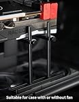 upHere GPU Support Bracket Dual Brace: Fan mounting Adjustable Aluminum Graphics Card GPU Sag Bracket Video Card Stand Holder Graphics Card Bracket,Support Big GPU - 128mm/5.04in