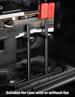 upHere GBS2 Grafikkarten Halterung,Gleitschiene,Doppelstange,GPU Höhenverstellbare,Verschiebbar,GPU Halterung,Grafikkarten Halter für Computerkomponenten,GPU Support,Aluminium(128 mm) – Ansicht 5