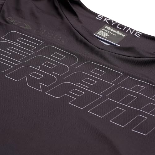 Troy Lee Designs Camiseta de manga comprida Skyline adulto Mountain Bike, Sram Eagle One, preto, P