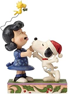 Peanuts by Jim Shore Mistletoe Mishap Snoopy and Lucy Ornament Figure