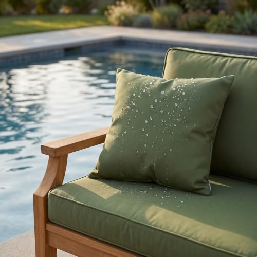 Fundas para almohadas de exterior impermeables 20x20 pulgadas para protector cojín de sofá 5