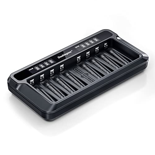 Doublepow 8 Bay Aa Aaa Battery Charger,Battery Charger With Lcd Display For Ni-Mh/Ni-Cd Rechargable Batteries,Usb Fast Charging #TOP11