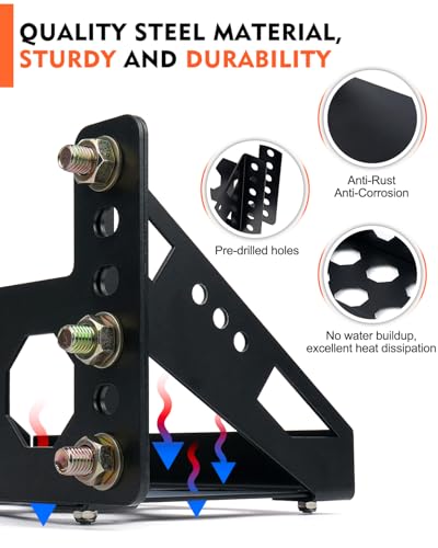 Lupar LPBMB-BK Battery Mounting Trays Bracket Heavy-Duty Metal Steel Battery Mount Box Fits Up To 10.63"×7.06"×7.5" thumb #3
