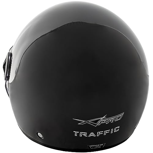 Casque moto scooter jet double visière noir L A-pro ECE 22 - 4