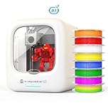 AI-Powered 3D Printer for Kids, 3D Printer with 8 PLA Filament Set, AI Design App, Huge Toy Library, Up to 400mm/s Faster Speed, W/ 16+ Mini 3D Design Module, App Control, X-Maker Joy AI+
