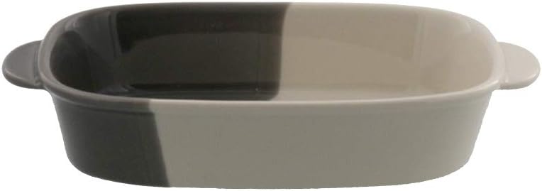 Tableware East "minoruba" 15oz(450cc) Baking Dish, Rectangle, Made in Japan (Gray)