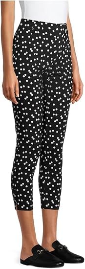 Time & Tru Women's Millennium Skinny Pants (6, Black Dot)3
