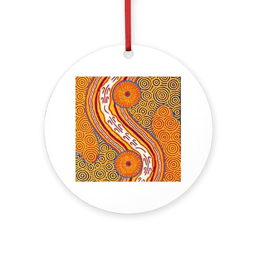 CafePress Aboriginal Australian Art 2 Round 4 MDF Holiday Ornament