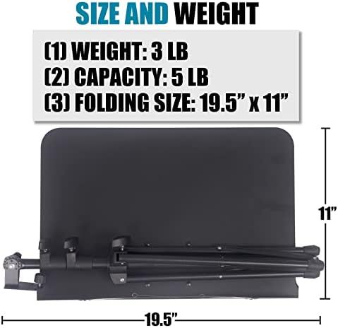 GLEAM Sheet Music Stand - Portable for Children and Carrying out Dual Use Desktop Book Stand