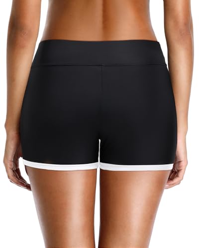 Image of Yonique Womens Swim Shorts Bathing Suits Bottoms Swimsuit Bottoms(Available in Plus)