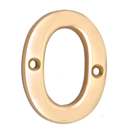 Adonai Hardware 2" Broad Brass Numeral "0-9" (0) - Polish Lacquered-image-10