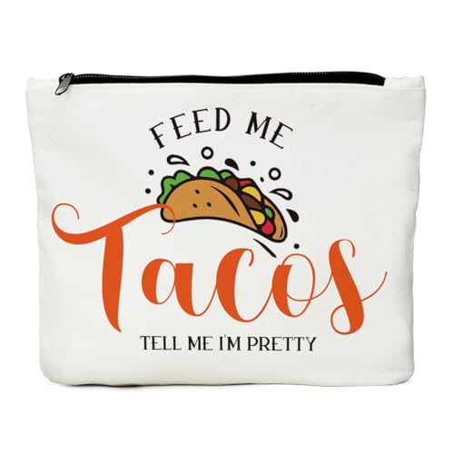 JIUWEIHU Taco Gifts for Taco Lovers-Feed Me Tacos Tell Me I'm Pretty-Funny Crazy Cool Food Lover...