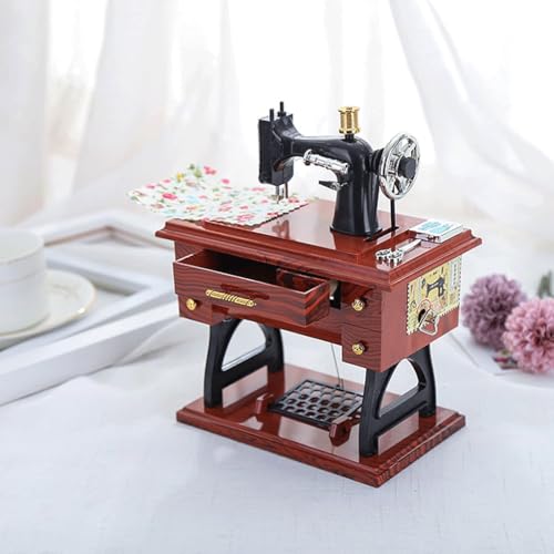 Caja de música mini máquina de coser LAFSFBDF regalo de pareja y coleccionistas 4