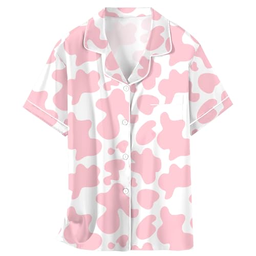 Image of Girls & Womens Satin Pajamas Set, Silk Button-Down Sleepwear 2 Piece Nightwear, 3 Years - Women XXL