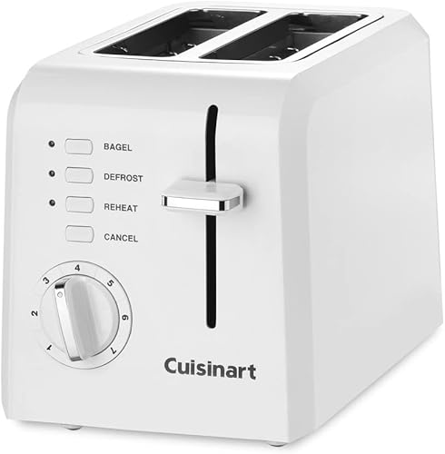 Vista 16 de Cuisinart CPT-122BK - Tostadora compacta de plástico de 2 rebanadas, color negro Negro -,Blanco