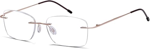 Eyekepper Rimless Glasses Women, Frameless Eyeglasses Glod