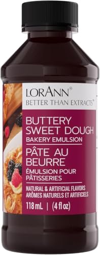 Image of LorAnn Buttery Sweet Dough Bakery Emulsion, 4 ounce bottle (Pack of 5)