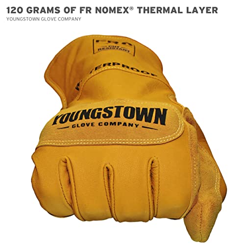 Youngstown Glove 11-3285-60-M Flame Resistant Waterproof Leather Utility Lined With Kevlar Gloves, Medium #TOP5