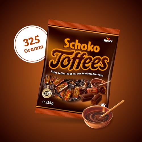Schoko Toffees - 3 x 325g - Schokoladen Toffees mit feinherbem Schokoladenüberzug (30 Prozent)