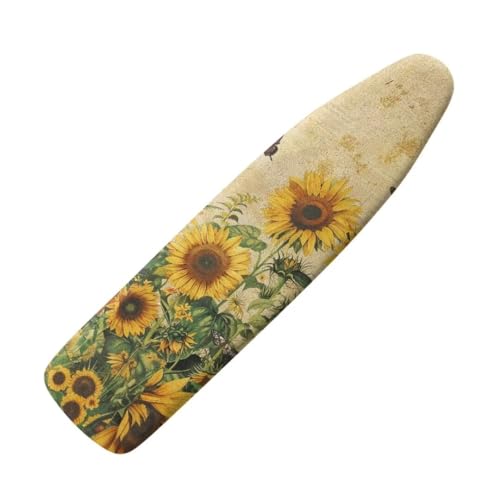 Mumeson Sunflower Ironing Board Cover, Durable Extra Thick Padding, Heat Reflective, Non Stick Scorch and Stain Resistant Elastic Edge Fits for Standard Ironing Board