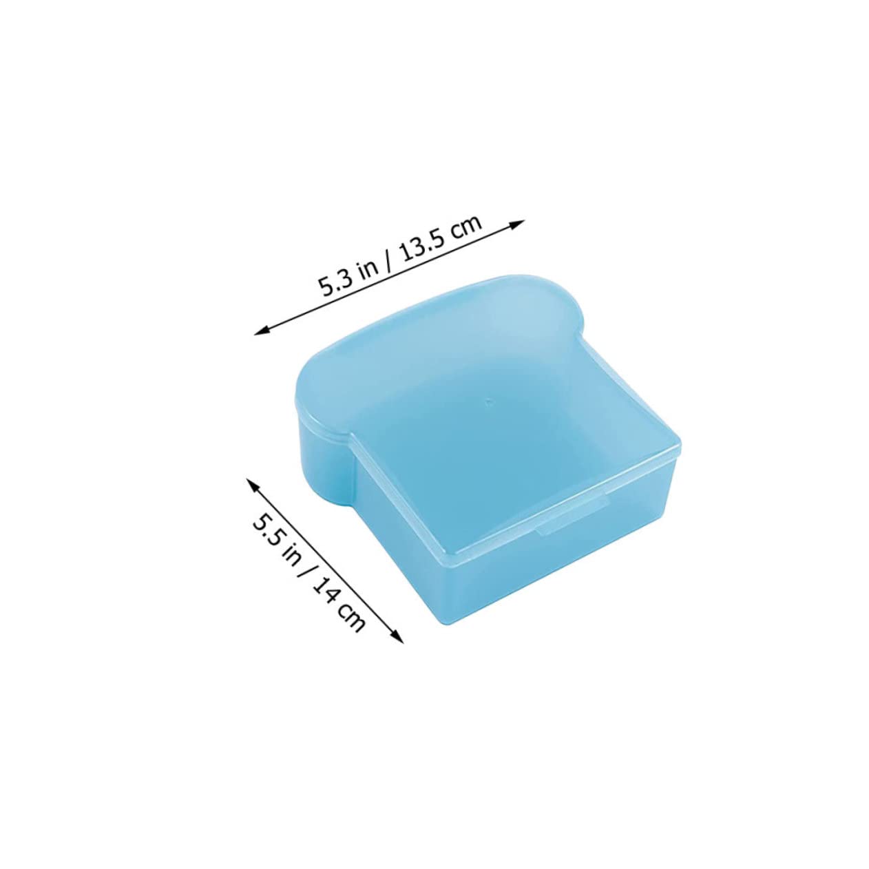 SOLUSTRE 4pcs Leak Toast Container Versatile Clamshell Plastic Box for Fresh Bread Preservation for Snacks Fruits and Picnics Tidy Kitchen Storage Color