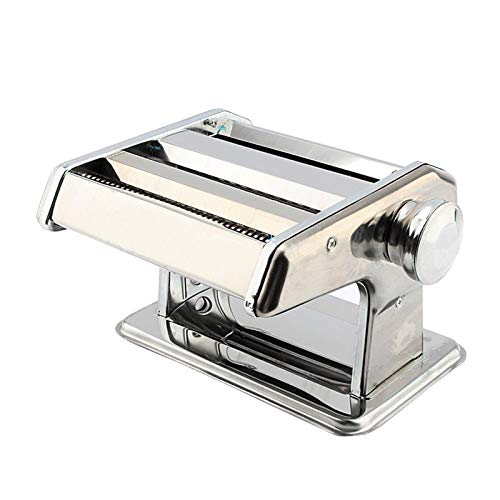Nudelmaschine, 3 in 1 Heavy Duty Edelstahl Manuelle Nudelmaschine Manuell Pasta Walze Maschine mit Kurbel und Klemme für…