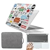 HLAAJJX Hartschale Hülle für MacBook Pro 15 Zoll 2019 2018 2017 2016 Modell A1990 A1707 mit Touch Bar,Anti-Riss Schutzhülle & Laptophülle Tasche & Tastaturabdeckung,Vintage Sticker Clear