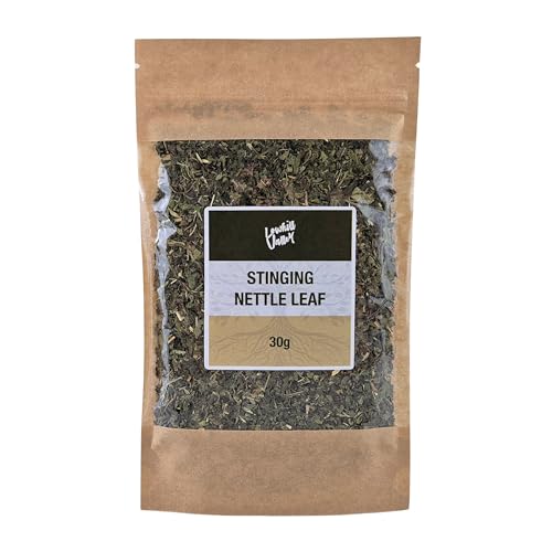 Lowhill Valley Stinging Nettle Leaf Herbal Tea - Urtica dioica Cut And Dried Leaves - Nutrient-Rich Loose-Leaf Tea for Wellbeing No Additives or Preservatives Organically Grown 30g