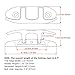 SCANDIRAIL Boat Dock Cleat, 4.5 inch Marine Grade 316 Stainless Steel Folding Cleats Rope Cleat Flip Up Dock Cleat for Boat Kayak with Fastener (2 Pack, 4-1/2 inch)