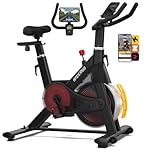 HXD-ERGO Exercise Bike, Magnetic & Air Resistance Indoor Bike, Stationary Bike for Home with Silent Belt Drive, Adjustable Resistance, App Compatible Cycling Bike with LCD Monitor, 350lbs Capacity Workout Bike