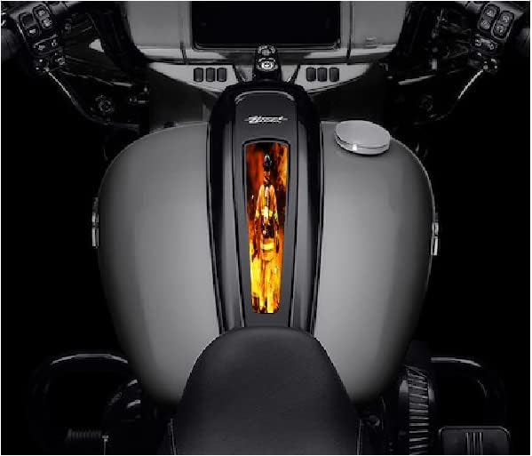 Miniatura 2 de Kustom Cycle Parts Inserto de consola de panel de tablero de plástico para bombero héroe del mercado de accesorios. Se adapta a Harley Davidson 21+