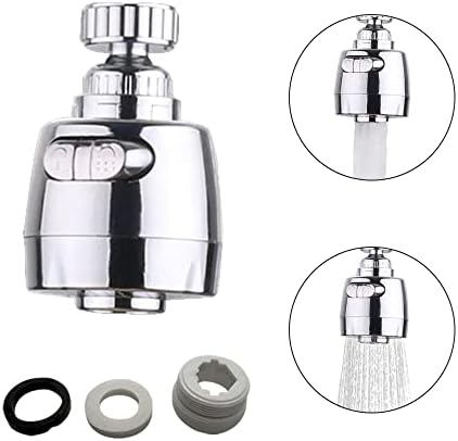 Kitchen Faucet Aerator Sprayer Attachment 360 Degree Rotating Accessories Tap Head Rotatable Faucet Sprayer Head 2 Mode Adjustable Kitchen Sink Tap Suitable for Kitchen and Bathroom