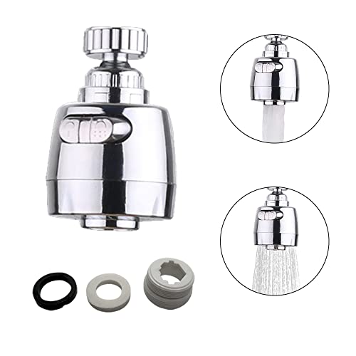 Kitchen Faucet Aerator Sprayer Attachment 360 Degree Rotating Accessories Tap Head Rotatable Faucet Sprayer Head 2 Mode Adjustable Kitchen Sink Tap Suitable For Kitchen And Bathroom #TOP1