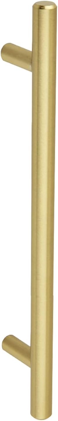 Amazon Basics Euro Bar Cabinet Handles, Kitchen Cabinet Pulls, Hardware for Cupboards, 1/2-inch Diameter, 7.38-inch Length, 5-inch Hole Center, Golden Champagne, 25-Pack