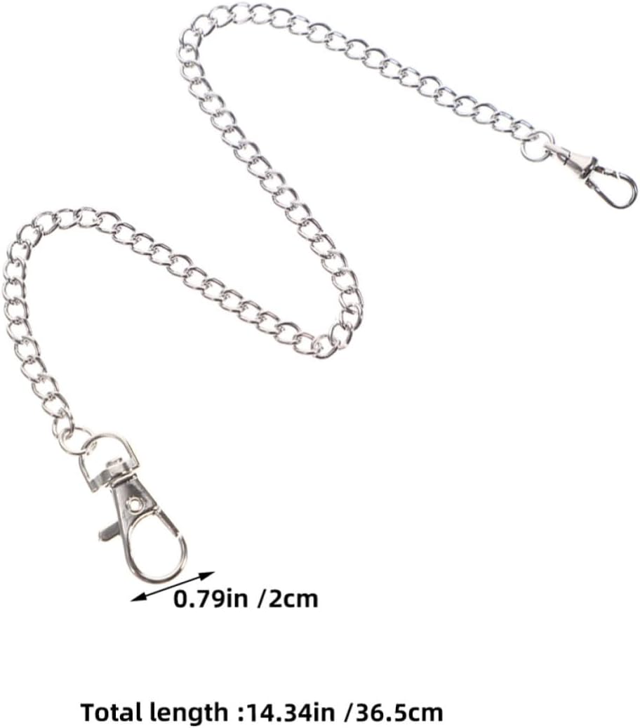 Metal Accessory Pocket Watch Chain with Lobster Clasp 2pcs for Men