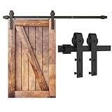 CCJH 3FT Mini Sliding Barn Door Hardware Kit Closet Cabinet 36' Track System Carbon Steel Basic Roller Hanger for Single 18' Wide Door Panel