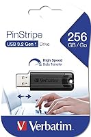 Verbatim PinStribe USB 3.0-Stick 256 GB - USB Stick - High-Speed Data-Transfer - schwarz – Ansicht 5