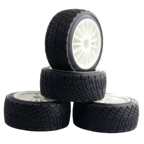 RC�J�[�^�C�������Z�b�g Compatible With HPI For Flux For Rally 94177 1/10 RC�J�[�A�b�v�O���[�h�p�[�c�A�N�Z�T���[ 4�� 2.2�C���`�z�C�[�������n�u 80mm�^�C��(Silver)